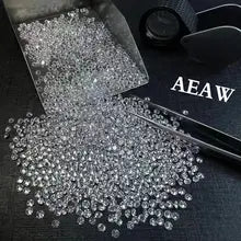 10PCS 0.9mm Melee Round Lab-Grown Diamonds HPHT DEF Clarity