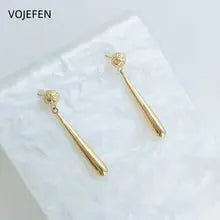 18K Gold Stud Earrings - Luxury Vintage Piercing Jewelry for Engagement