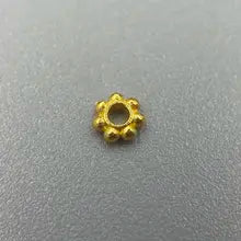 Pure 18k Gold Spacer Beads Necklace Bracelet Anklet Earrings DIY Accessories Fine Jewelry Findings Au750 Gold Flower Spacer - yellow gold color