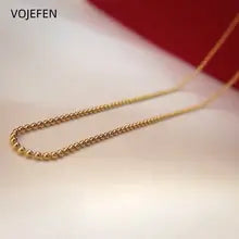 18k Gold Beads Choker Necklace for Women - Luxury AU750 Jewelry