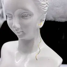 Sinya Pure 18karat Au750 Gold Tassel Drop Earring Smiling Face Design New Arrival Best Gift for Women Ladies Girls - Yellow gold color