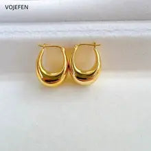 18k Gold Hoop Earrings for Women & Men - Luxury Unisex Jewelry 2025