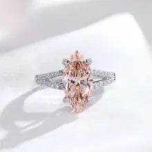 Luxury 2CT Marquise Cut Diamond Ring 18K White Gold - Messi Jewelry