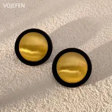 18K Gold Agate Stud Earrings - Elegant Luxury Gift for Any Occasion