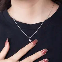 18K Lab Diamond Pendant Necklace for Women - Messi Jewelry MSN-629