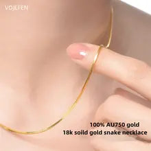 18K Gold Snake Necklace - Luxury Women's Choker | Dainty Jewelry 45cm