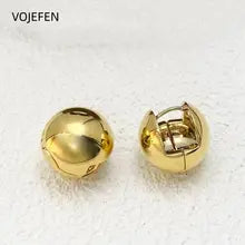 18k Gold Ball Hoops Earrings for Women - Luxury Quality Jewelry