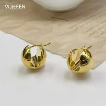 18K Gold Vintage Ball Hoop Earrings for Women - Luxury Jewelry