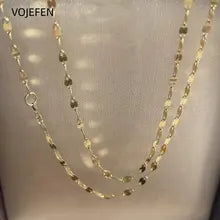 18K Gold Lips Necklace - Luxury AU750 Choker with Wavy Chains
