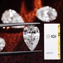 Pear Shape Lab Grown Diamonds 1-5ct IGI Certified - VVS2 Clarity