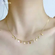 18K Gold Water Drop Pendant Necklace | Adjustable Luxury Fine Jewelry