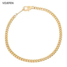 18K Gold Cuban Chain Bracelet for Men & Women - Classic Designer Jewelry