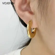 18K Gold Big Hoop Earrings for Women - Trendy Gothic Jewelry 2026