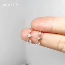 18K Gold Star Pendant Earrings with Lab Grown Diamonds for Weddings