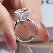 Luxury 18K White Gold Round Cut 8.56CT Lab Diamond Engagement Ring