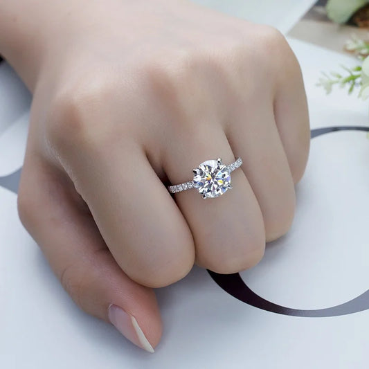 14K Gold Customizable 3CT D VVS2 Lab Diamond Ring with IGI Certificate