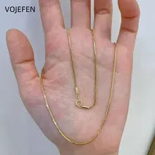 Personalized 18K Gold Snake Chain Necklace - Trendy Initials Jewelry 2025