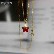 18K Gold Star Pendant Necklace - Trendy Coral Charms Jewelry