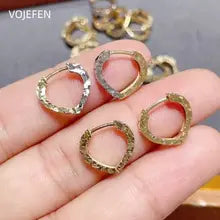 18k Gold Heart Hoop Earrings - Luxury Genuine AU750 Jewelry