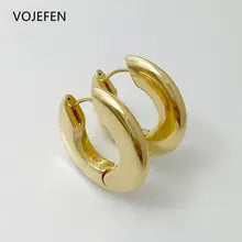 18K Gold Big Hoop Earrings for Women - Trendy Gothic Jewelry 2026