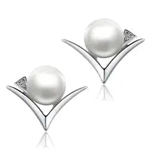 Sinya New Design Natural Pearl Stud Earring Pure 925 Silver Fine Jewelry Earrings Women Mother Ladies Girls Gift On Sale - Natural purple pearl 7-8mm