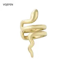 18K Gold Snake Hoop Earrings - Luxury Designer Jewelry for Any Occasion