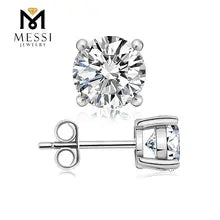 Messi Jewelry Lab Grown Diamond Stud Earrings 0.25ct-0.5ct DEF VS