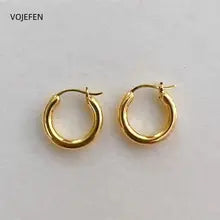 18K Gold Hoop Earrings for Women | Luxury Fine Jewelry - VOJEFEN