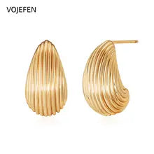 18K Gold Drop Earrings - Luxury Certified Designer Jewelry for Engagement