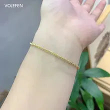 Personalized 18K Gold Bracelets for Men & Women - Luxury Rope Chain