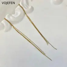 18K Gold Tassel Stud Earrings - Luxury Women's Fine Jewelry