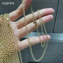 18k Gold Rope Chain Necklace - Certified Luxury Choker for Parties