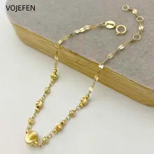 18K Gold Opal Bracelet - Dainty Lips Charm Jewelry for Women