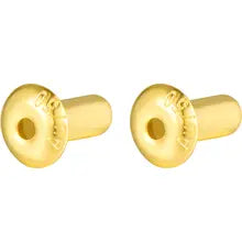 Pearls GEM Stone Hole Plug Spacer Mount Au750 Accessories Findings 18K Gold Tube with Rubber inside for Jewelry Making - Short style 18k yellow