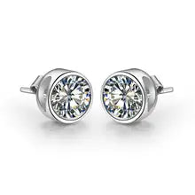 14K White Gold 1CT Diamond Stud Earrings for Engagement