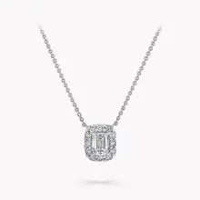 Solid 14k White Gold 0.3CT Emerald Cut DEF VS-VVS CVD HPHT Lab Grown Diamond Pendant Necklace 18inch Wedding Necklace - 14K White Gold 45cm