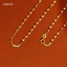 14k Gold Lips Choker Necklace - Fine Women's Jewelry - 45cm Chain