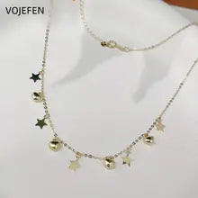 18K Gold Heart Star Pendant Necklace - Luxury Initial Choker Jewelry