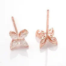 Trendy Rose Gold Moissanite Drop Earrings for Women - Custom GRA Certified