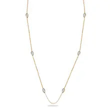 Provence 1.2ct Marquise Moissanite Necklace in 14K Yellow Gold