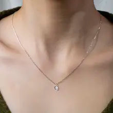 9K White Gold Lab-Grown Diamond Pendant Necklace for Women - Customize!