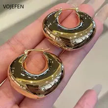 18K Gold Big Heart Hoops Earrings for Women - Luxury Certified Jewelry