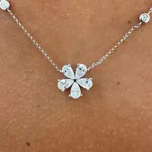 1.48Ct Lab-Grown Diamond Pendant Necklace in 14K White Gold