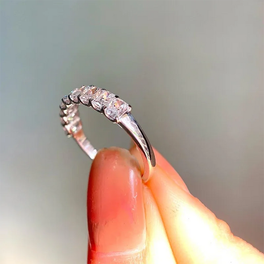 Radiant Cut Lab Grown Diamond Band in 925 Silver, 1.8 TCW