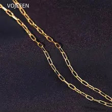 18k Gold Necklace for Women - Luxury AU750 Rope Chain Charm Jewelry