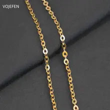 14k Gold Choker Necklace for Men & Women - Elegant O-Chain Jewelry