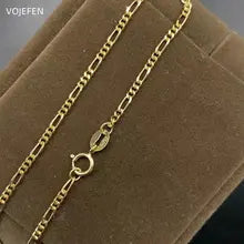 18K Gold Figaro Necklace - Luxury Women's Choker - Wholesale Jewelry