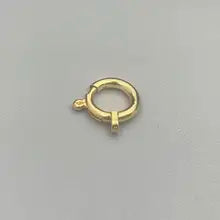 Sinya Fine Jewelry Accessories Findings DIY Necklace Bracelets Chains Universal Connector 18k Gold Spring Ring Clasp - yellow gold color 5mm