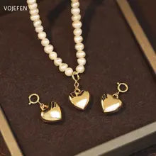 18K Gold Heart Pendant Charm - Luxury AU750 Jewelry Accessories