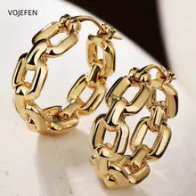 18K Gold Hoop Earrings for Women - Luxurious Yellow/White Gold Jewelry